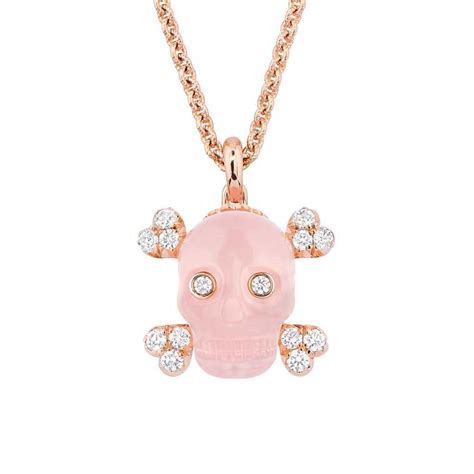 dior skull necklace free shipping|Tête de Mort Skull Necklace Rose Gold, Diamonds and Pink .